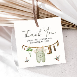 Etiquetas Para Recuerdos Duck Hunting Baby Shower Square