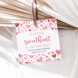 Etiquetas Para Recuerdos Dulce Corazoncito Fiesta de Bebé Día de San Valent