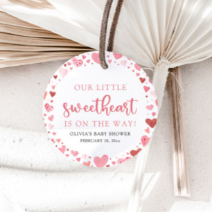 Etiquetas Para Recuerdos Dulce Corazoncito Fiesta de Bebé Día de San Valent