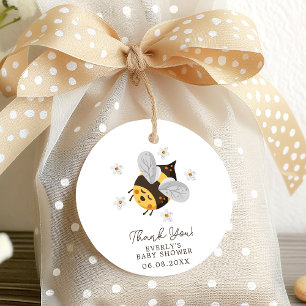 Etiquetas Para Recuerdos Dulce de Flor de Margarita Abejorro Abeja Baby Sho