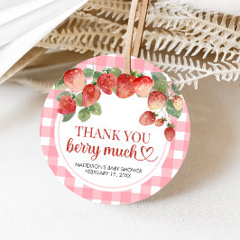 Etiquetas Para Recuerdos Dulce de Fresa Baby Shower