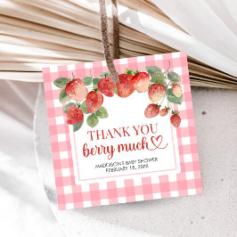Etiquetas Para Recuerdos Dulce de Fresa Baby Shower