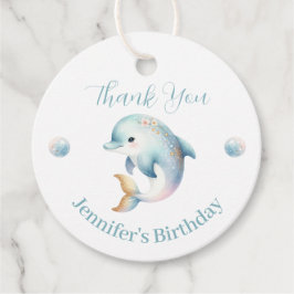 Etiquetas Para Recuerdos Dulce Día de Aniversario de Delfines Gracias Etiqu