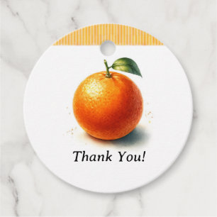 Etiquetas Para Recuerdos Dulce Fiesta de Agua Fuerte Naranja de la Bebé Cut