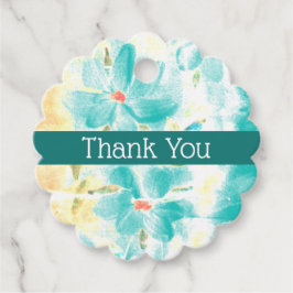 Etiquetas Para Recuerdos Dulce Flor de Cuña Azul Escalonada para Boda