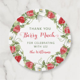 Etiquetas Para Recuerdos Dulce Fresa Gracias