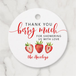 Etiquetas Para Recuerdos Dulce fresa Gracias Berry Mucho Baby Shower
