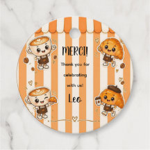 Dulce Kawaii Café Croissant Naranja Baby Shower