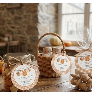Etiquetas Para Recuerdos Dulce Pequeña Calabaza Fiesta de bebé otoñal