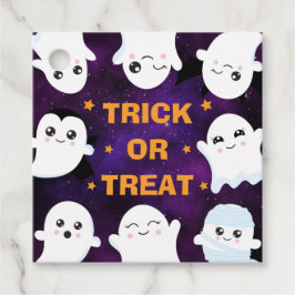 Etiquetas Para Recuerdos Dulces fantasmas de Halloween para pedir dulces