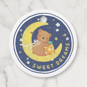 Etiquetas Para Recuerdos Dulces sueños: Oso de peluche y Ilustracion de mie