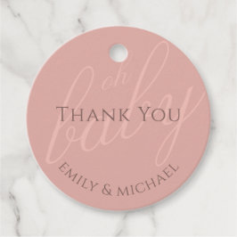 Etiquetas Para Recuerdos Dusky Pink Berry Gracias Revelación De Baby Shower