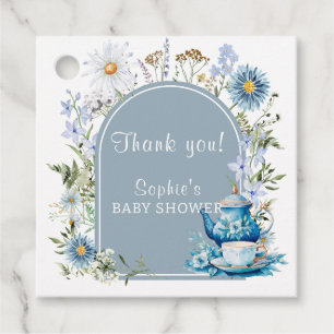 Etiquetas Para Recuerdos Duste Blue Time para Tea Boho Garden Baby Shower