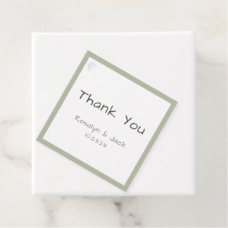 Etiquetas Para Recuerdos Duste Green Casual Handwriting Gracias Plaza