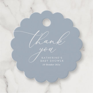 Etiquetas Para Recuerdos Dusty Blue Baby Shower