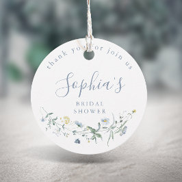 Etiquetas Para Recuerdos Dusty Blue Flor Silvestre Rústico Boho Despedida d