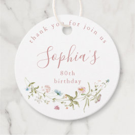 Etiquetas Para Recuerdos Dusty Pink Wildflower Rustic Boho Cumpleaños