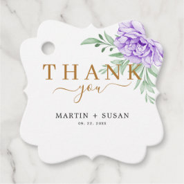 Etiquetas Para Recuerdos Dusty Purple Peony Rosa Greenery deja Boda
