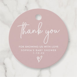 Etiquetas Para Recuerdos Dusty rosa Minimalista moderno Boho Baby Shower