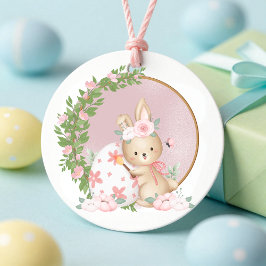 Etiquetas Para Recuerdos Easter Bunny at Garden Personalized Favor Tags