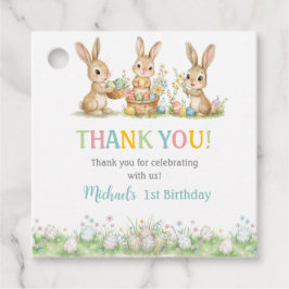 Etiquetas Para Recuerdos Easter Bunny Boy First Birthday Favor Gift Tag