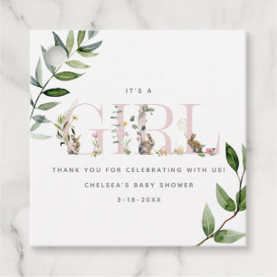 Etiquetas Para Recuerdos Easter Bunny Rabbit Eucalyptus Chica Baby Shower