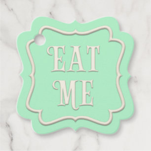 Etiquetas Para Recuerdos "Eat Me" Fiesta de té de maravilla Verde Personali