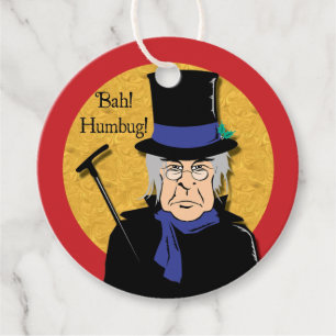 Etiquetas Para Recuerdos ¡Ebenezer Scrooge Bah! ¡Humbug!