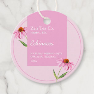 Etiquetas Para Recuerdos Echinacea Herbal Tea Business Tag