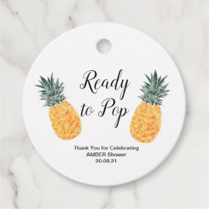 Etiquetas Para Recuerdos EDITABLE Pineapple tema Baby Shower tags