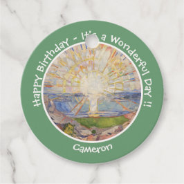 Etiquetas Para Recuerdos Edvard Munch The Sun (Solen) - Artículos Fiestas S