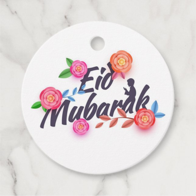 ETIQUETAS PARA RECUERDOS EID MOUBARAK. (Anverso)