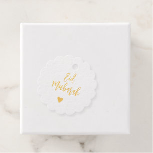 Etiquetas Para Recuerdos Eid Mubarak Simple Gold