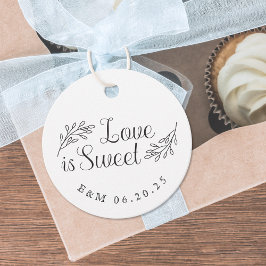 Etiquetas Para Recuerdos El amor botánico es dulce Boda redondo