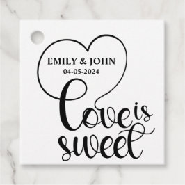 Etiquetas Para Recuerdos El amor elegante es la caligrafía dulce Corazón