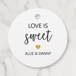 Etiquetas Para Recuerdos El amor es bolsas dulces de regalo, Boda de oro o