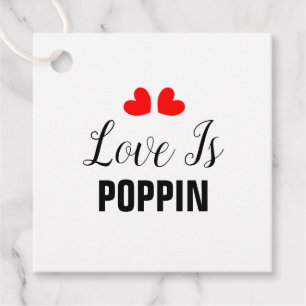 Etiquetas Para Recuerdos El amor es Poppin Cute Red Love Hearts Boda