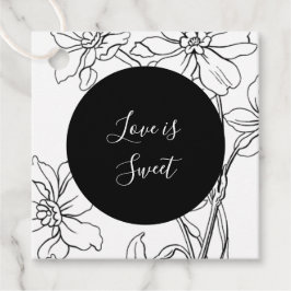 Etiquetas Para Recuerdos El amor es un dulce Boda floral moderno
