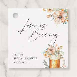 Etiquetas Para Recuerdos El amor está en ebullición Regalo de Ducha Floral
