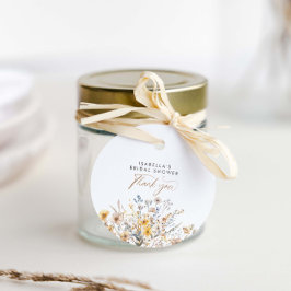 Etiquetas Para Recuerdos El amor está en flor Bridal Shower de flores silve