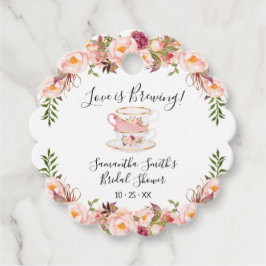 Etiquetas Para Recuerdos El amor rosado está produciendo té y ducha de novi