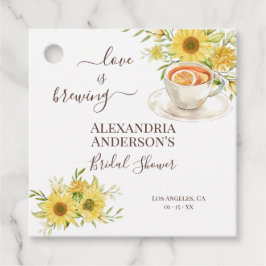 Etiquetas Para Recuerdos El amor se está preparando ducha de novia girasol 