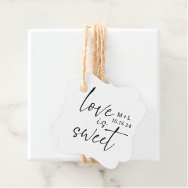 Etiquetas Para Recuerdos El amor simple es Boda de caligrafía dulce