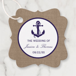 Etiquetas Para Recuerdos El Ancla De La Marina En La Colección De Bodas De 