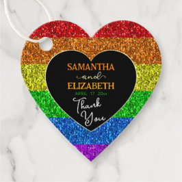 Etiquetas Para Recuerdos El arco iris de la bandera LGBT enciende boda Grac