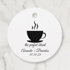 Etiquetas Para Recuerdos El Boda de café de mezcla perfecto Gracias