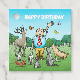 Etiquetas Para Recuerdos El botón de fiesta de cumpleaños de los animales