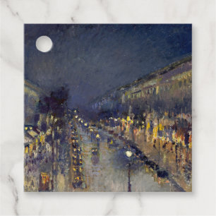 Etiquetas Para Recuerdos El Boulevard Montmartre de noche Pissarro