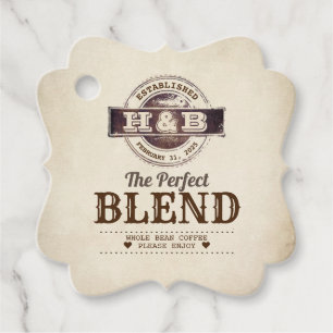 Etiquetas Para Recuerdos El café Boda de mezcla perfecto