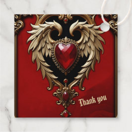 Etiquetas Para Recuerdos El corazón gótico del fuego y el oro.